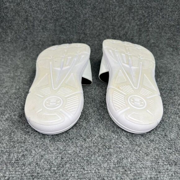 Under Armour Ignite 5 Sandals Men's Size 11 White Black Athletic Recovery Slides - Picture 8 of 9